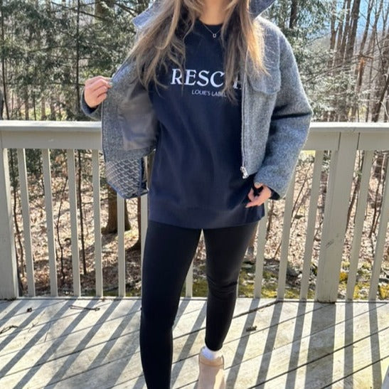 Rescue Crewneck - Navy