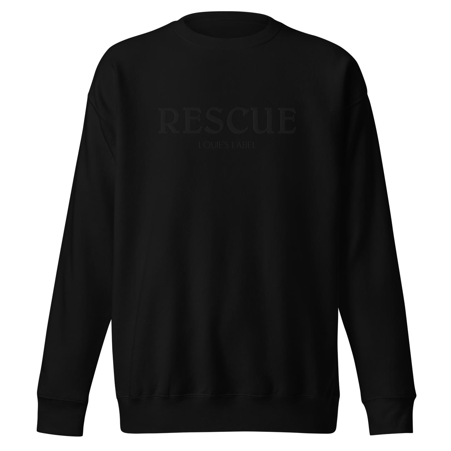 Rescue Crewneck - Black on Black