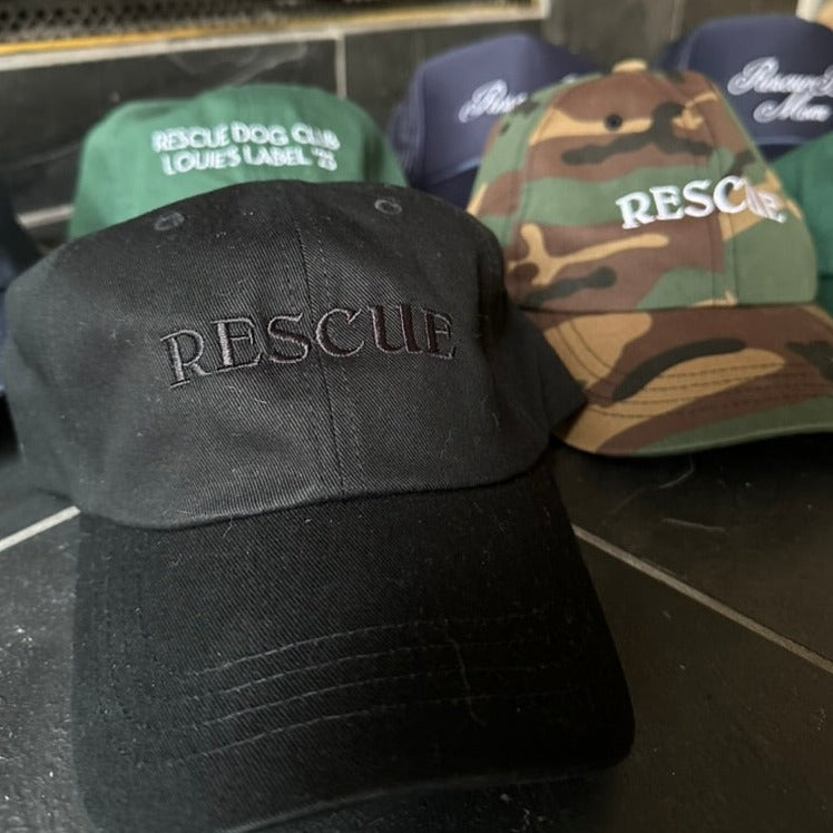 Rescue Baseball Cap - Black on Black