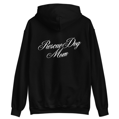 Rescue Dog Mom Hoodie - Black