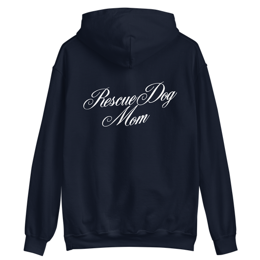 Rescue Dog Mom Hoodie - Navy