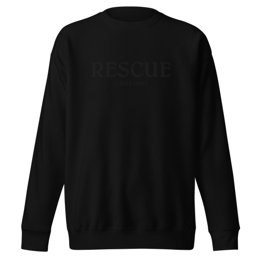 Rescue Crewneck - Black on Black